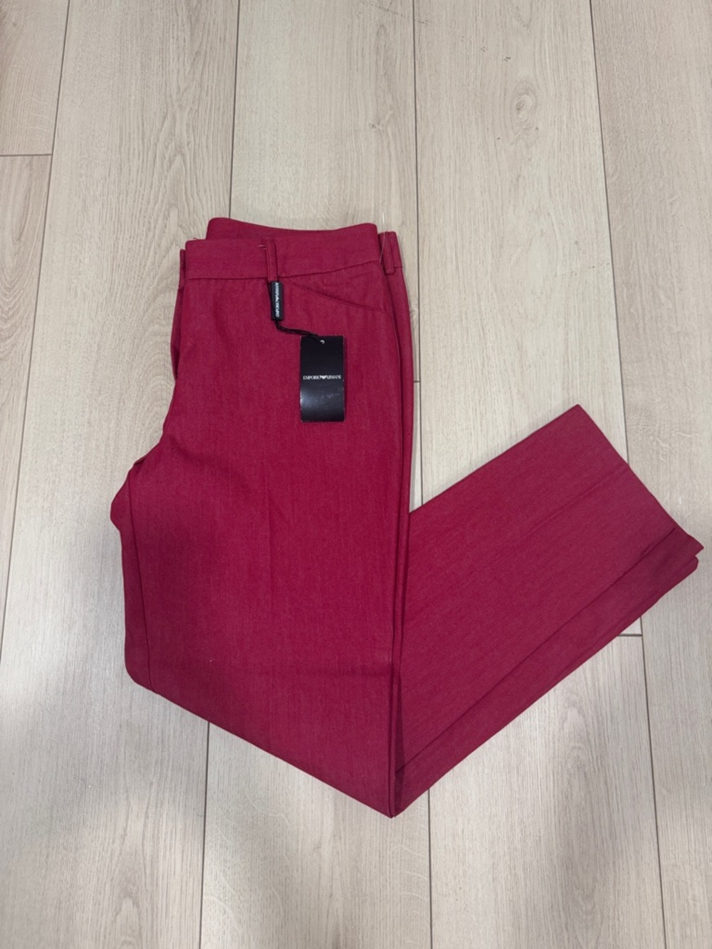 Emporio Armani Women's Tailored Pants in Deep Berry